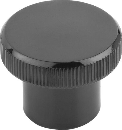 Rändelknöpfe, Form E, mit Gewindebuchse