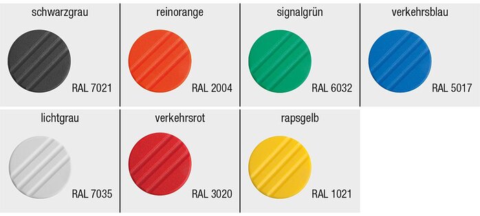 Rändelknöpfe Form A, ohne Skalierung