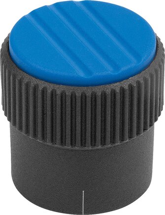 Rändelknöpfe Form B, mit Markierungsstrich