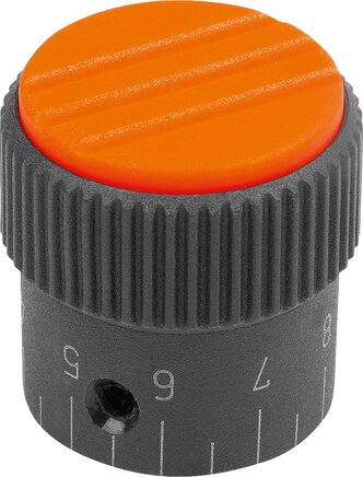 Rändelknöpfe Form C, mit Standardskalierung