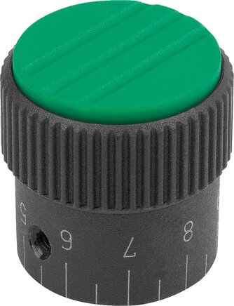 Rändelknöpfe Form C, mit Standardskalierung