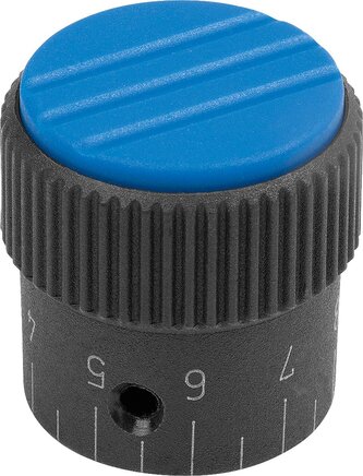 Rändelknöpfe Form C, mit Standardskalierung