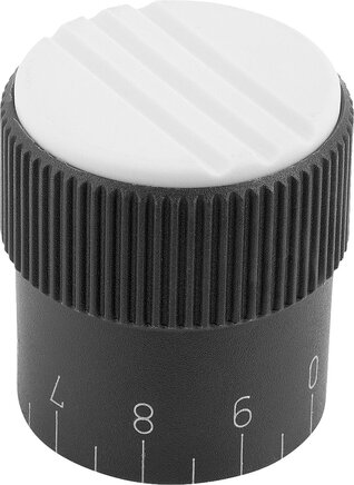 Rändelknöpfe Form C, mit Standardskalierung