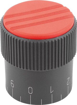 Rändelknöpfe Form C, mit Standardskalierung