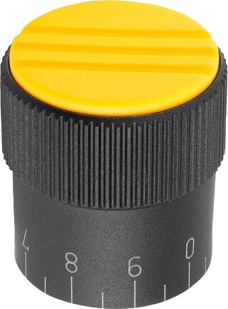 Rändelknöpfe Form C, mit Standardskalierung