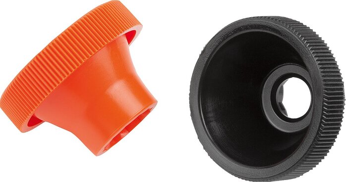 Rändelknöpfe für Schrauben mit Außensechskant, Form B