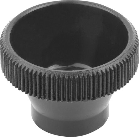 Rändelknöpfe für Schrauben mit Außensechskant, Form B