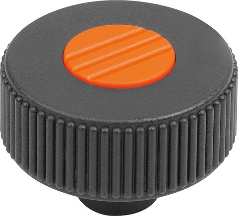 Rändelräder Form H, mit Passbuchse, mit Deckel