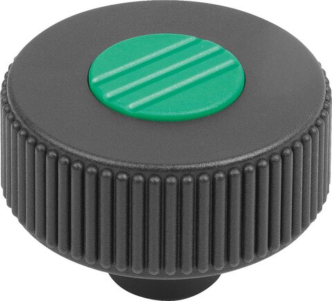 Rändelräder Form H, mit Passbuchse, mit Deckel