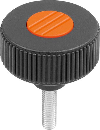 Rändelräder Form L, mit Außengewinde