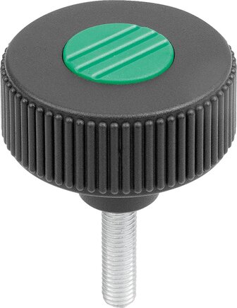 Rändelräder Form L, mit Außengewinde