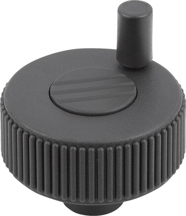 Rändelräder mit Griff, Form H, ohne Querbohrung