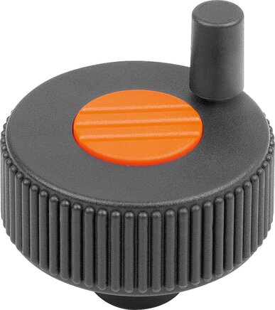 Rändelräder mit Griff, Form H, ohne Querbohrung