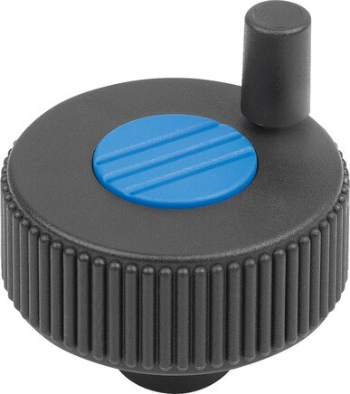 Rändelräder mit Griff, Form H, ohne Querbohrung