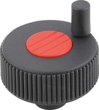 Rändelräder mit Griff, Form H, ohne Querbohrung