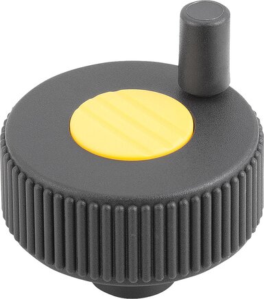 Rändelräder mit Griff, Form H, ohne Querbohrung