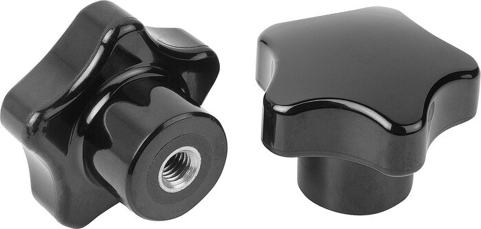 Fünfsterngriffe mit Innengewinde