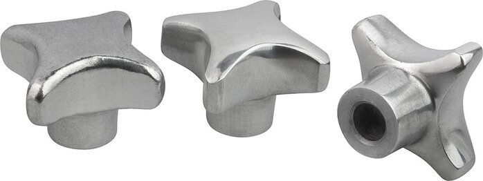Kreuzgriffe ähnlich DIN 6335 aus Aluminium, Form C, Sackloch