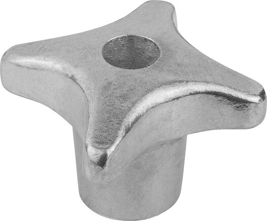 Kreuzgriffe ähnlich DIN 6335 aus Aluminium, Form D, Gewinde aufgebohrt