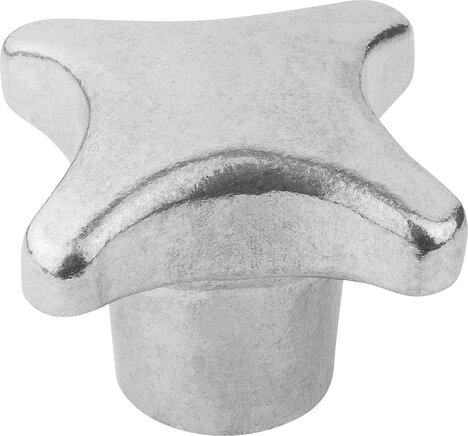 Kreuzgriffe ähnlich DIN 6335 aus Aluminium, Form E, Gewindesackloch