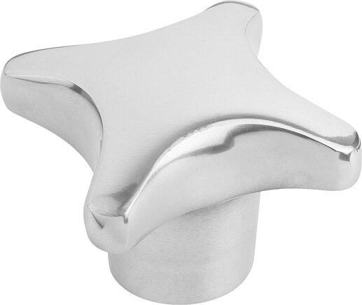 Kreuzgriffe ähnlich DIN 6335 aus Aluminium, Form E, Gewindesackloch