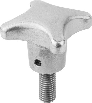 Kreuzgriffe ähnlich DIN 6335 aus Aluminium, Form L, mit Außengewinde