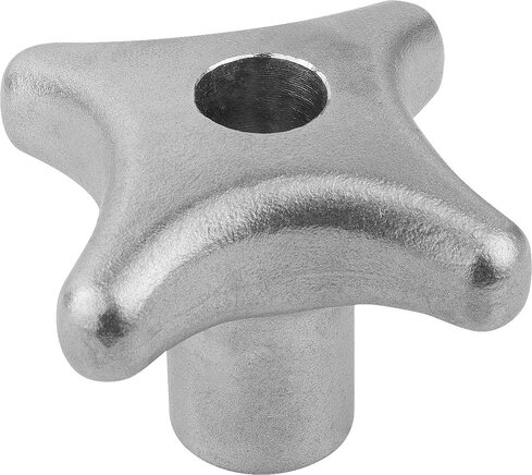 Kreuzgriffe ähnlich DIN 6335 Edelstahl, Form D, Gewinde aufgebohrt