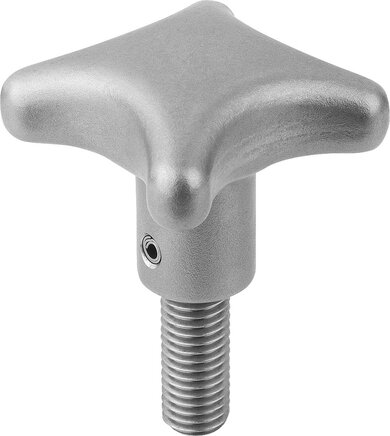 Kreuzgriffe ähnlich DIN 6335 Edelstahl, Form L, mit Außengewinde