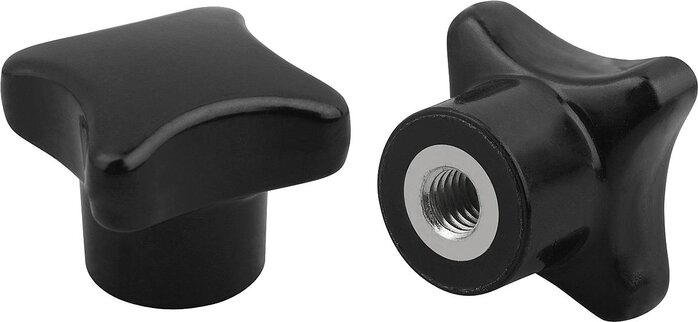 Kreuzgriffe ähnlich DIN 6335, Form K mit Gewindebuchse