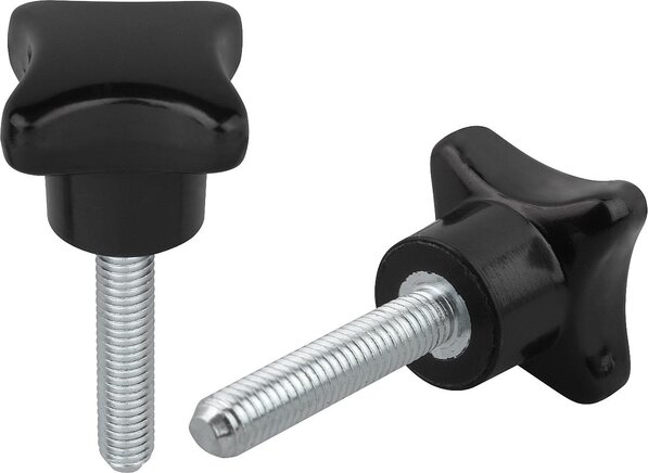 Kreuzgriffe Stahlteile Edelstahl Form L mit Außengewinde