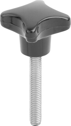 Kreuzgriffe Stahlteile Edelstahl Form L mit Außengewinde