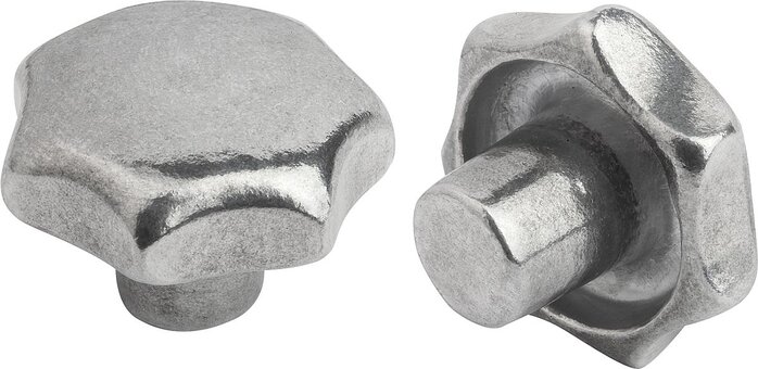 Sterngriffe ähnlich DIN 6336 aus Aluminium, Form A, Rohling