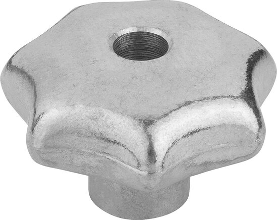 Sterngriffe ähnlich DIN 6336 aus Aluminium, Form B, durchgehende Bohrung