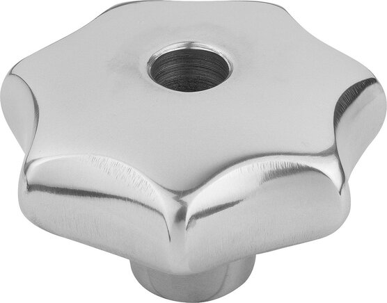 Sterngriffe ähnlich DIN 6336 aus Aluminium, Form B, durchgehende Bohrung