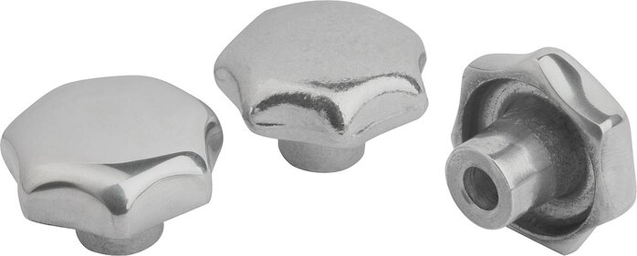 Sterngriffe ähnlich DIN 6336 aus Aluminium, Form C, Sackloch