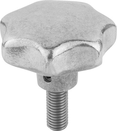 Sterngriffe ähnlich DIN 6336 aus Aluminium, Form L, mit Außengewinde