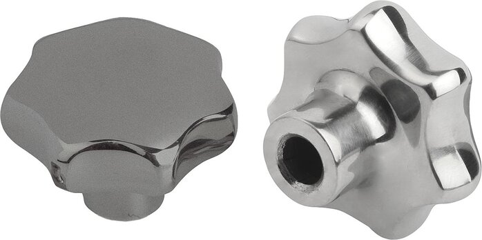 Sterngriffe ähnlich DIN 6336 Edelstahl, Form C, Sackloch