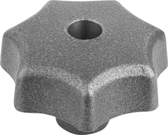 Sterngriffe DIN 6336 aus Grauguss, Form B, durchgehende Bohrung