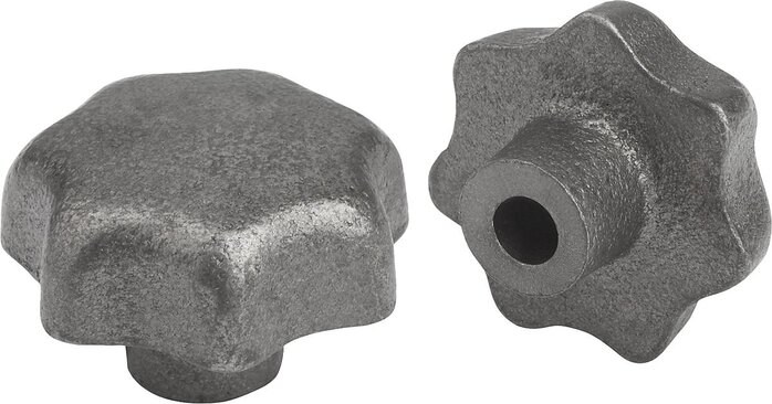 Sterngriffe DIN 6336 aus Grauguss, Form C, Sackloch