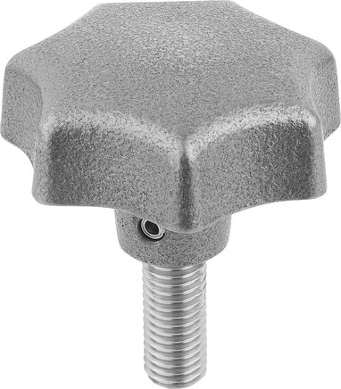 Sterngriffe DIN 6336 aus Grauguss, Form L, mit Außengewinde