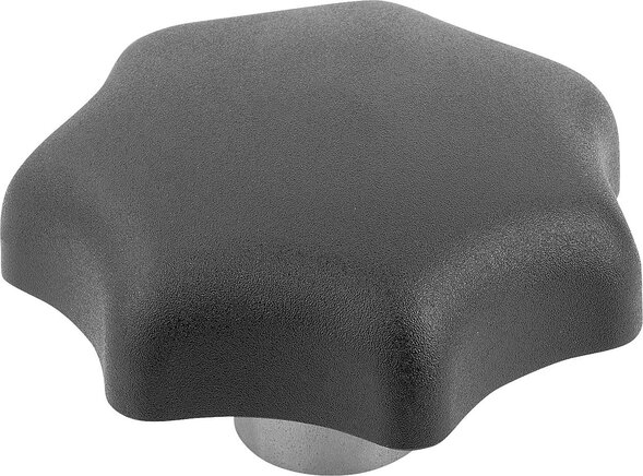 Sterngriffe, Form K, mit vorstehender Gewindebuchse aus Stahl