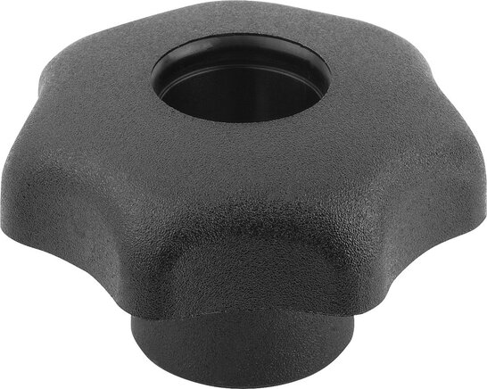 Sterngriffe ähnlich DIN 6336 Stahlteile Edelstahl, Innengewinde ohne Deckel, Form D