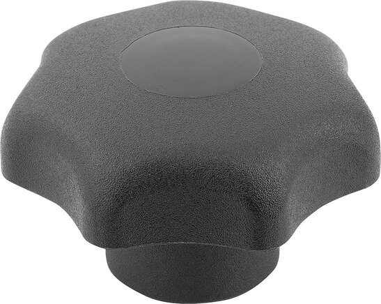 Sterngriffe ähnlich DIN 6336 Stahlteile Edelstahl, Innengewinde mit Deckel, Form K