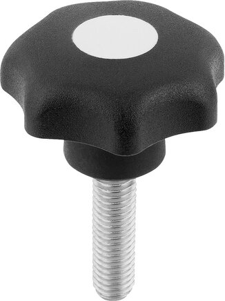 Sterngriffe ähnlich DIN 6336 Stahlteile Edelstahl, Außengewinde, Form L