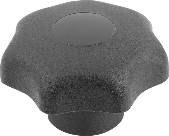 Sterngriffe ähnlich DIN 6336, Innengewinde mit Deckel, Form K