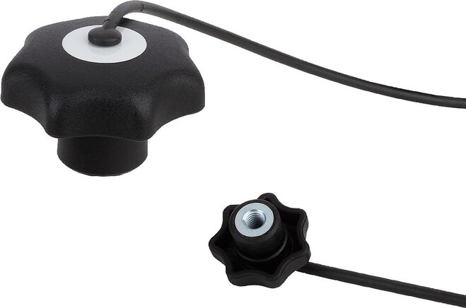 Sterngriffe mit Sicherungsband ähnlich DIN 6336, Innengewinde, Form KS