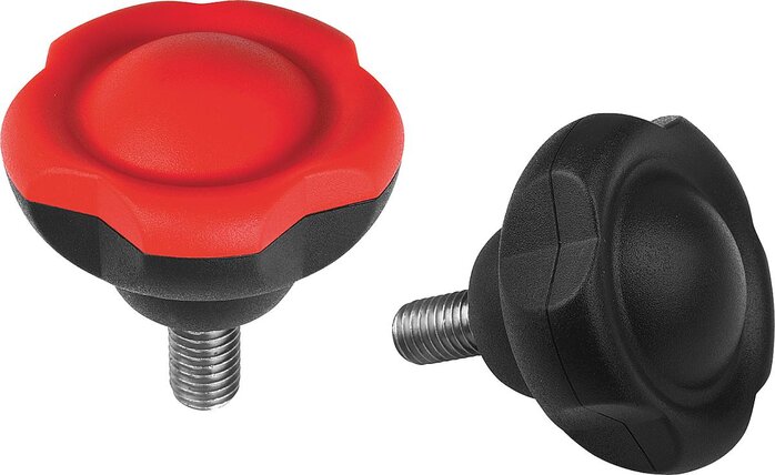 Fünfsterngriffe mit Außengewinde