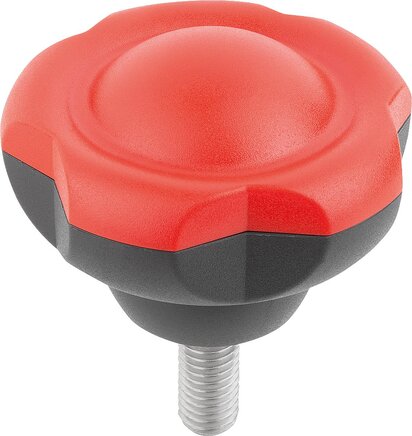 Fünfsterngriffe mit Außengewinde