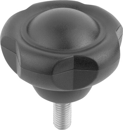 Fünfsterngriffe mit Außengewinde