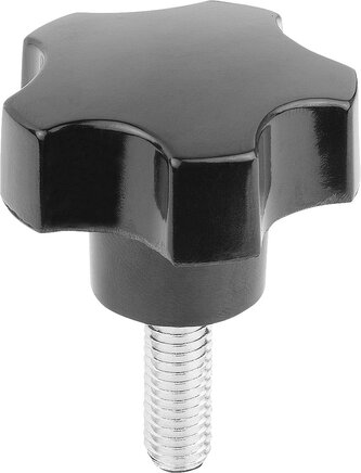 Fünfsterngriffe mit Außengewinde